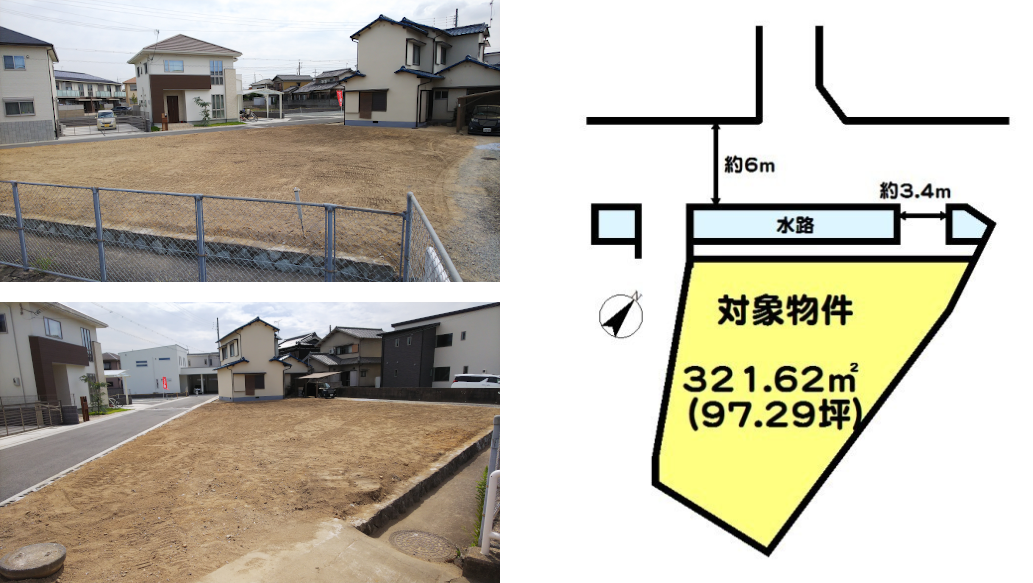 その時相場が動いた これは買い 相場の坪単価 ﾏｲﾅｽ10万円 驚きの安さで約１００坪 土地 高砂市梅井 加古川市の賃貸 売買 管理は不動産流通センターへ